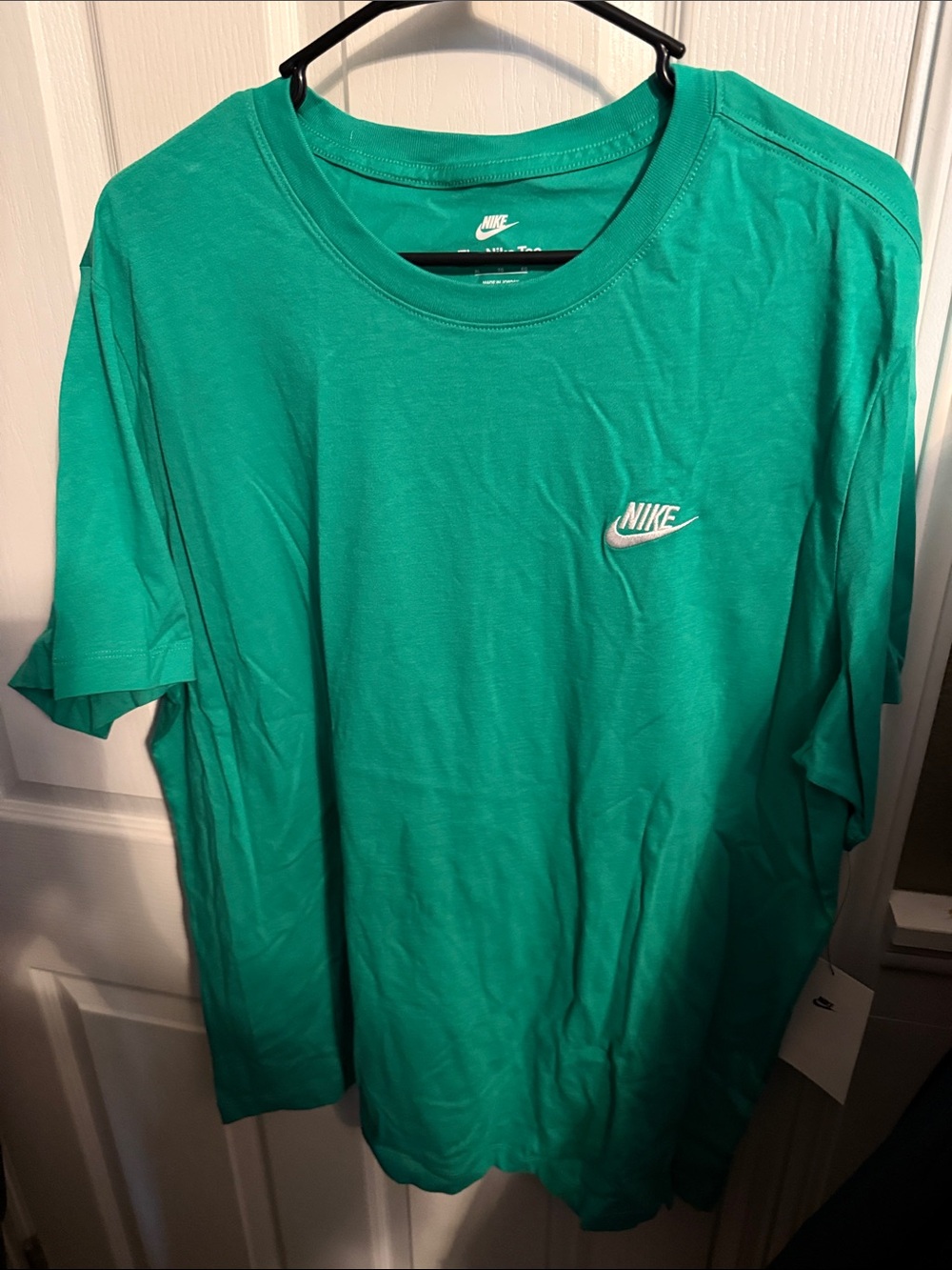 Nike Men’s Teal Crew Neck T-Shirt with White Logo size Xl NWT